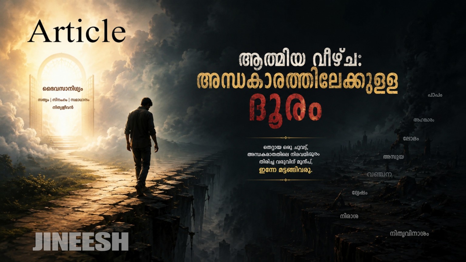 ആത്മീയ വീഴ്ച: അന്ധകാരത്തിലേക്കുള്ള ദൂരം